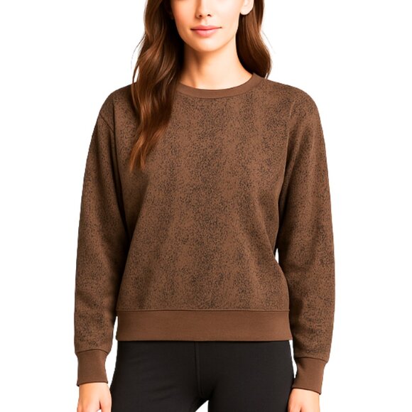 NWOT Athleta Studio to Street Splatter Animal Print Crewneck Sweatshirt - Picture 1 of 10